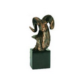 Ram Bust - Antique Bronze 4.5" W x 10" H